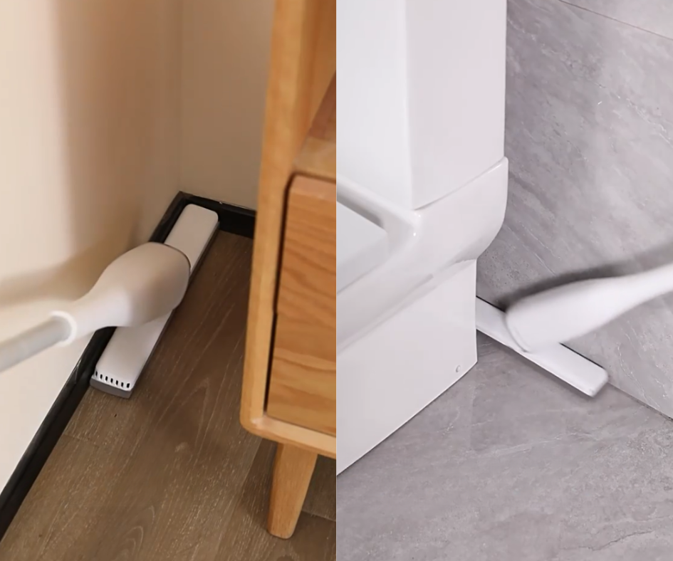 Vivaclean floor mop reached every tight corner with the 180 degree swivel head